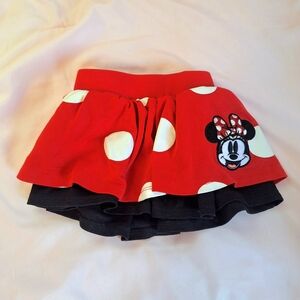 Disney Red Polka Dot Minnie Skort with Black Built-In Shorts